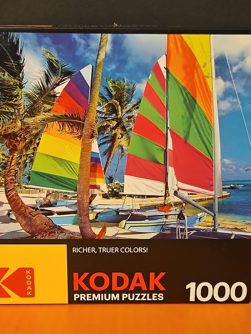 New Kodak Premium 1000 Piece Landscape Jigsaw Puzzle "Sailboats Beach Scene"